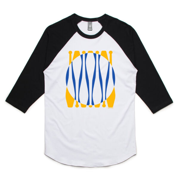 2021 Unisex "Yellow and Blue" Raglan long sleeve Thumbnail